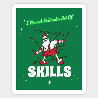 “I Have A Particular Set Of Skills” Stealthy Santa Sticker